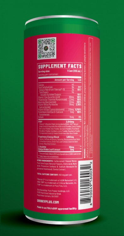 VPlus Energy Refreshing Watermelon 12 fl oz – 12 Pack Case