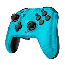 PDP 500-202-NA-CMLB Nintendo Switch Faceoff Wireless Deluxe Controller, Blue Camo