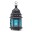 _LARGE BLUE GLASS MOROCCAN STYLE LANTERN image