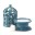 _BLUE LANTERN WITH LED CANDLE image