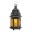 _LARGE YELLOW GLASS MOROCCAN STYLE LANTERN image