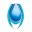 _AZURE BLUE ART GLASS VASE image