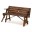 _RUSTIC CONVERTIBLE GARDEN TABLE image